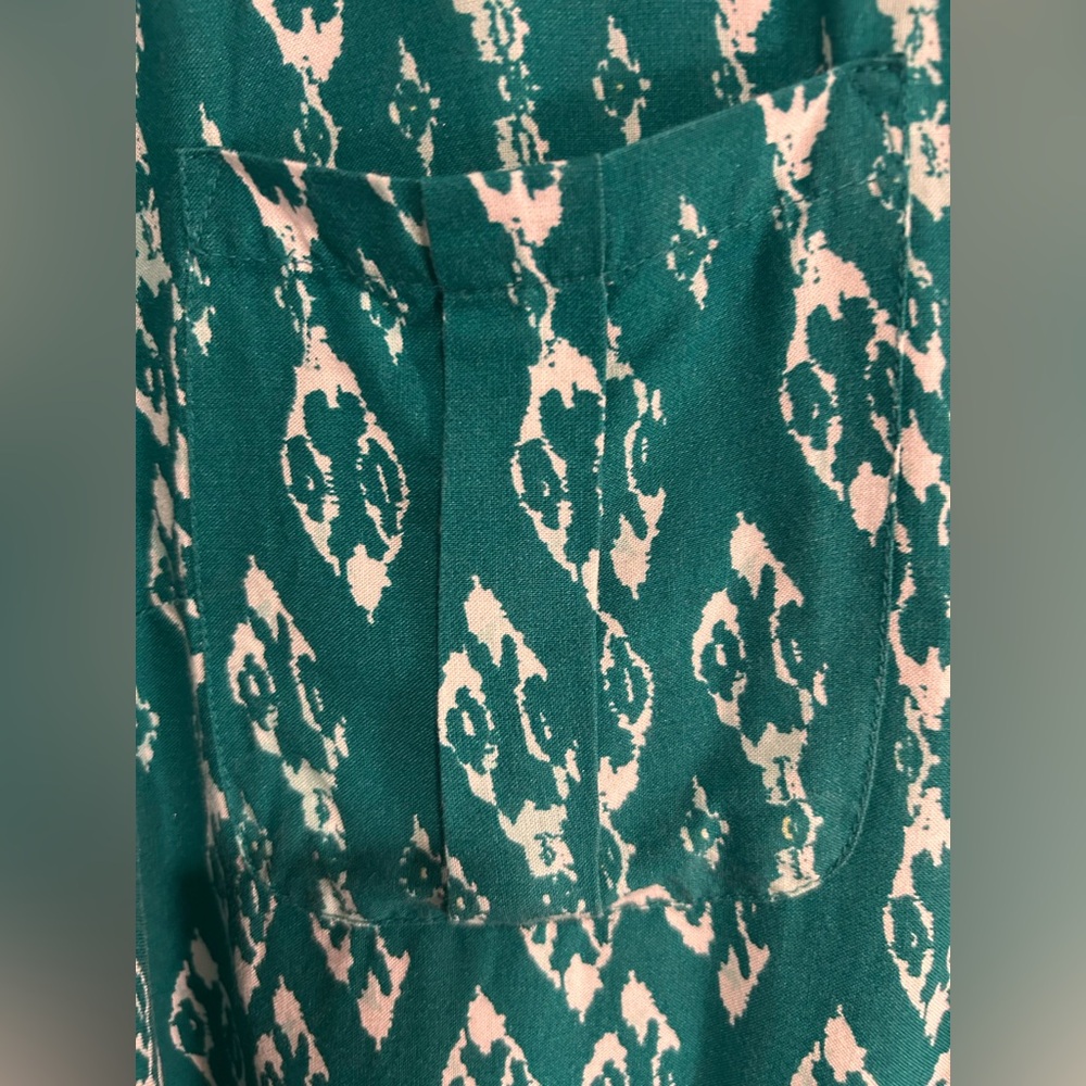 🔥 Gorgeous New Directions Teal and White Long Blouse size XL - Picture 8 of 12